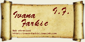 Ivana Farkić vizit kartica